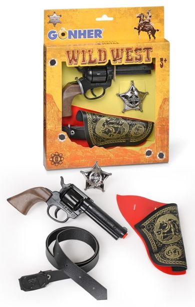 Gonher, Set de cowboy - revolver cu toc + insigna