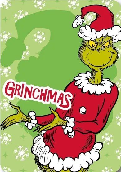 Grinch, patura din fleece, 100-140 cm