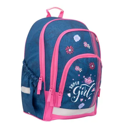 Hama, rucsac pentru scoala cu 2 compartimente, Jeans Girl