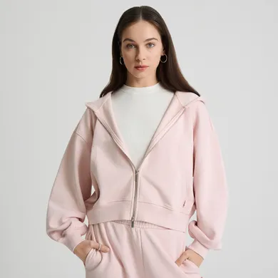 Hanorac oversize cu croiala scurta NOWEAR