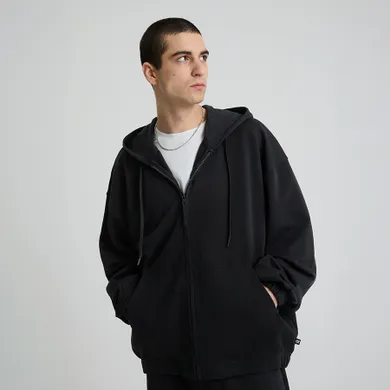 Hanorac oversize cu fermoar NOWEAR