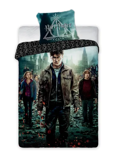 Harry Potter, set lenjerie de pat single, 140-200 cm