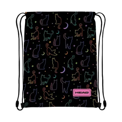 Head, rucsac cu snur, 40-33 cm, Midnight Cats