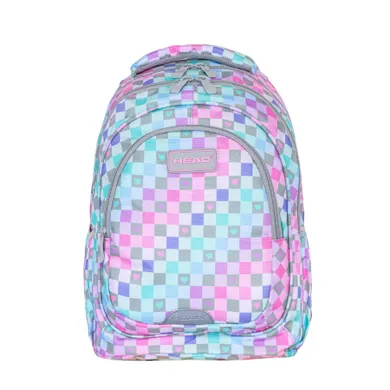 Head, rucsac pentru scoala, cu 3 compartimente, Checkered Hearts