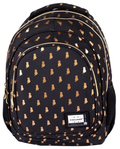 Head, rucsac pentru scoala cu 3 compartimente, Golden Kitty