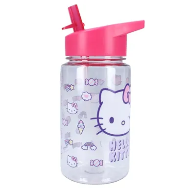 Hello Kitty, Drink Up, sticla da apa cu pai, roz, 450 ml