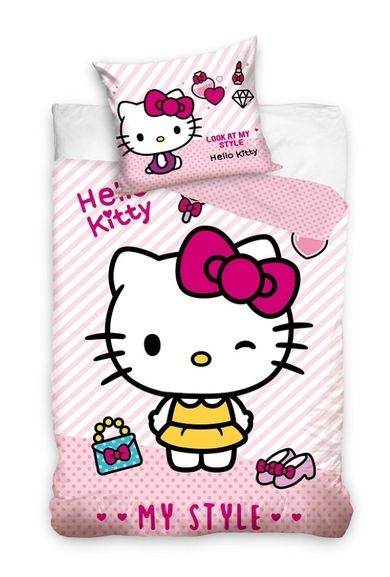 Hello Kitty, set lenjerie de pat single, 160-200 cm
