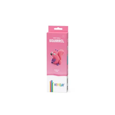 Hey Clay, Forest Animals, Squirrel, set creativ, 3 cutii de plastilina