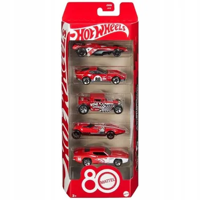 Hot Wheels, 80th Anniversary, set de 5 masini, scara 1:64