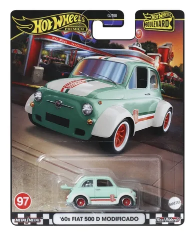 Hot Wheels, Boulevard, '60s Fiat 500 D Modificado, masina, scara 1:64, HRT65