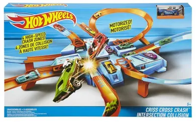 Hot Wheels, Criss Cross Crash Intersection Collision, set de joaca cu masina