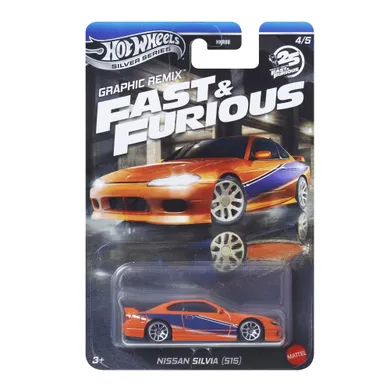 Hot Wheels, Fast & Furious, Nissan Silvia (S15), masina, scara 1:64, JBY48