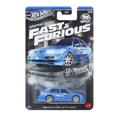 Hot Wheels, Fast & Furious, Volkswagen Jetta MK3, masina, scara 1:64, JBY46