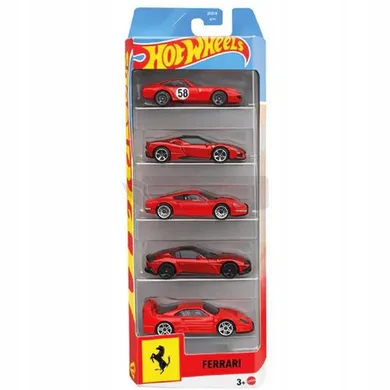 Hot Wheels, Ferrari 5-pack, set de masini, scara 1:64