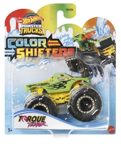 Hot Wheels, Monster Trucks Color Shifters, vehicul care schimba culoarea, 1:64, HMH34