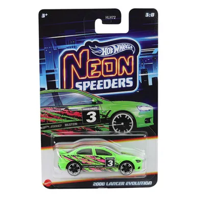 Hot Wheels, Neon Speeders, 2008 Lancer Evolution, masina, scara 1:64, JCB02