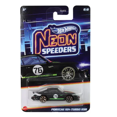 Hot Wheels, Neon Speeders, Porsche 934 Turbo RSR, masina, scara 1:64, JCB05