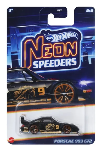 Hot Wheels, Neon Speeders, Porsche 993 GT2, masina, scara 1:64, JBY99