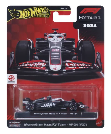 Hot Wheels, Premium, Formula 1, MoneyGram Haas F1 Team - VF-24 (#27), masina, JBM22