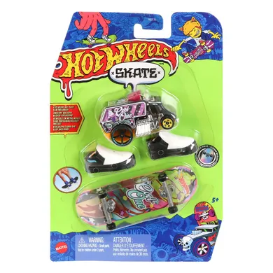 Hot Wheels, Skate Collector Pack, skateboard, pantofi si masina, HVK46