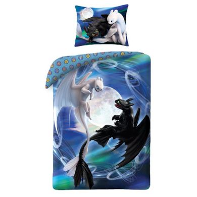 How To Train Your Dragon, set lenjerie de pat single, 140-200 cm + 70-90 cm