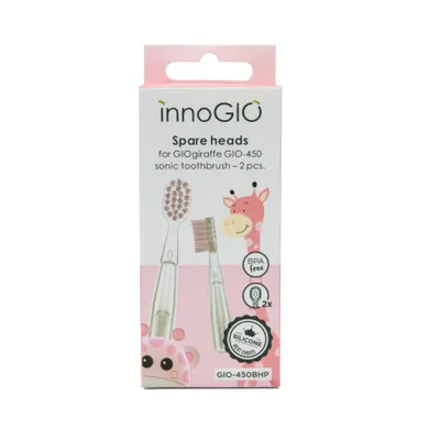 InnoGIO, cap de periuta de schimb GIOgiraffe Pink, 2 buc.