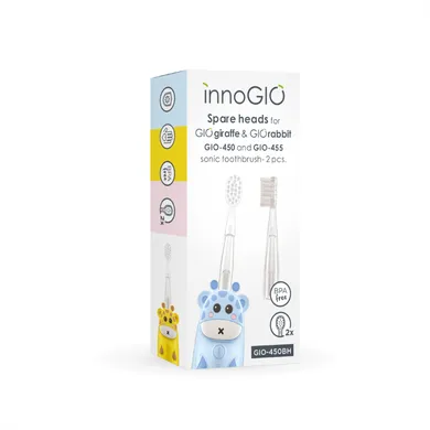 InnoGIO, capete de periuta de schimb pentru periuta de dinti GIOgiraffe si GIOrabbit