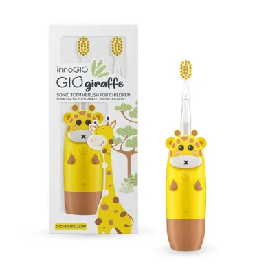 InnoGIO, GIOgiraffe, periuta de dinti sonica pentru copii, galbena