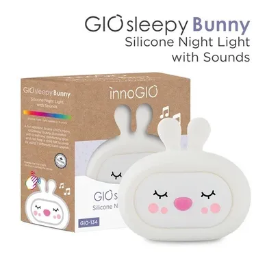 InnoGIO, GIOsleepy Bunny, veioza cu zumzet din silicon