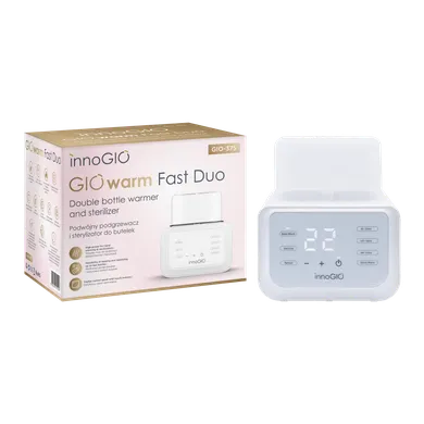 InnoGIO, GIOwarm Fast Duo, incalzitor si sterilizator dublu pentru sticlute