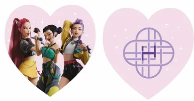 K-Pop Demon Hunters, perna de decoratie, inima, 40 cm