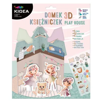 Kidea, casa de printesa 3D, set creativ