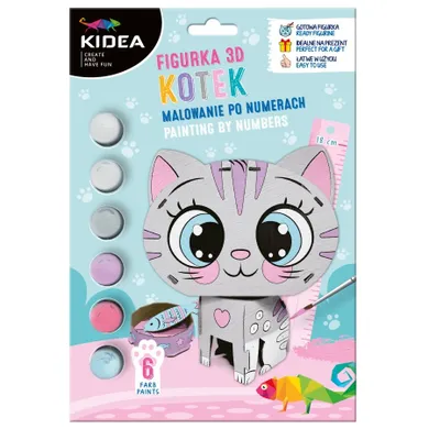 Kidea, figurina 3D, painting by numbers, pisoi