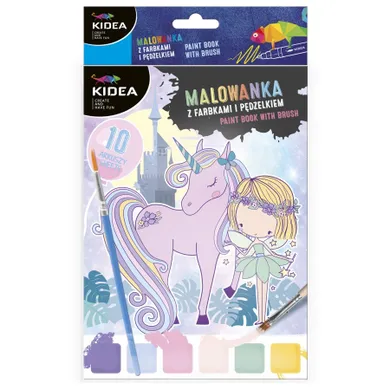 Kidea, imagini de pictat, set de acuarele cu pensula, zane