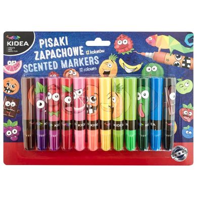 Kidea, set de markere, parfumat, 12 culoare