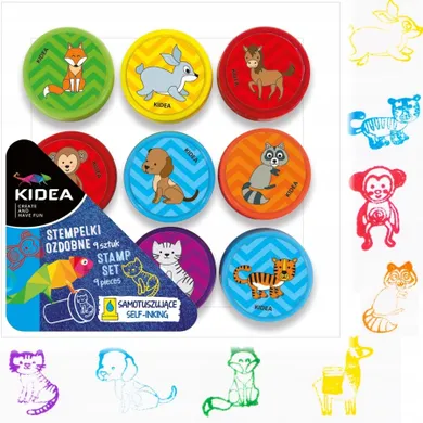 Kidea, stampile decorative autoincitante, 9 buc.