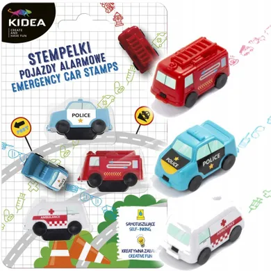 Kidea, stampile, vehicule de urgenta, 3 buc.