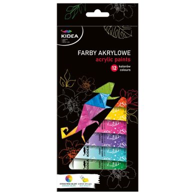 Kidea, vopsele acrilice, 12-12ml