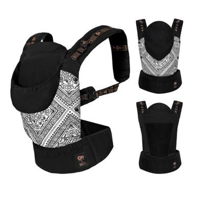 Kinderkraft, Bizuu, Huggy, marsupiu ergonomic, Lunar Black