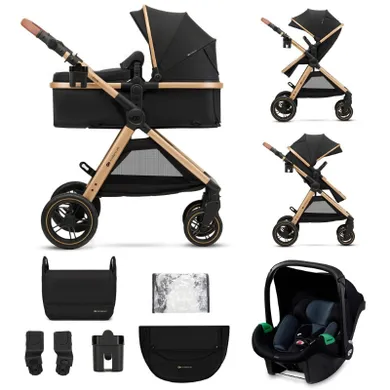 Kinderkraft, Esme, carucior multifunctional 3in1, Pure Black