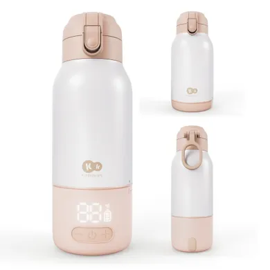 Kinderkraft, Gaja, incalzitor mobil de lapte si termos 2in1, bej, 500 ml