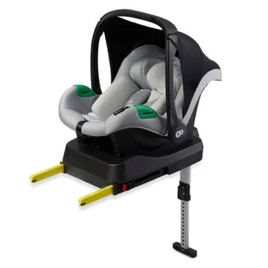 Kinderkraft, Mink Pro, scaun auto + baza Mink FX, Grey, 40-75 cm