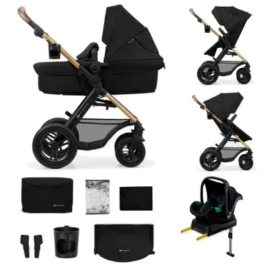 Kinderkraft, Moov 2, Air Wheels, carucior multifunctional 4in1, Pure Black
