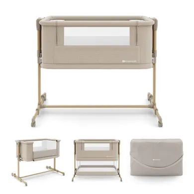 Kinderkraft, Nestee Grow 2, patut suplimentar, beige wood