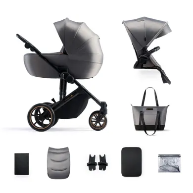 Kinderkraft, Prime 2, carucior multifunctional 2in1, Shadow Grey