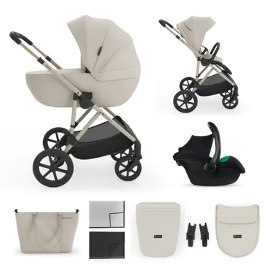 Kinderkraft, Prime 3, carucior multifunctional, 3in1, Sand Dune