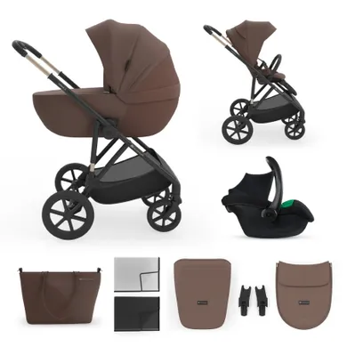 Kinderkraft, Prime 3, carucior multifunctional, 3in1, Velvet Mocca