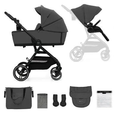 Kinderkraft, Yoxi, carucior multifunctional 2in1, Moonlight Grey