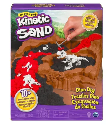 Kinetic Sand, Dino dig, nisip kinetic, setul cu accesorii