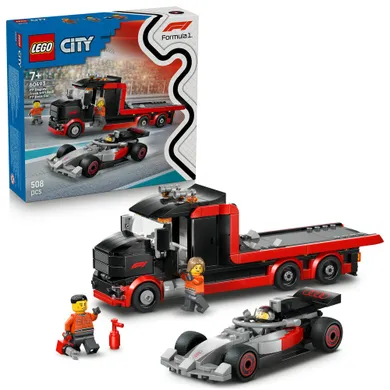 LEGO City, Camion de prezentare F1 cu masina de curse Audi F1, 60493